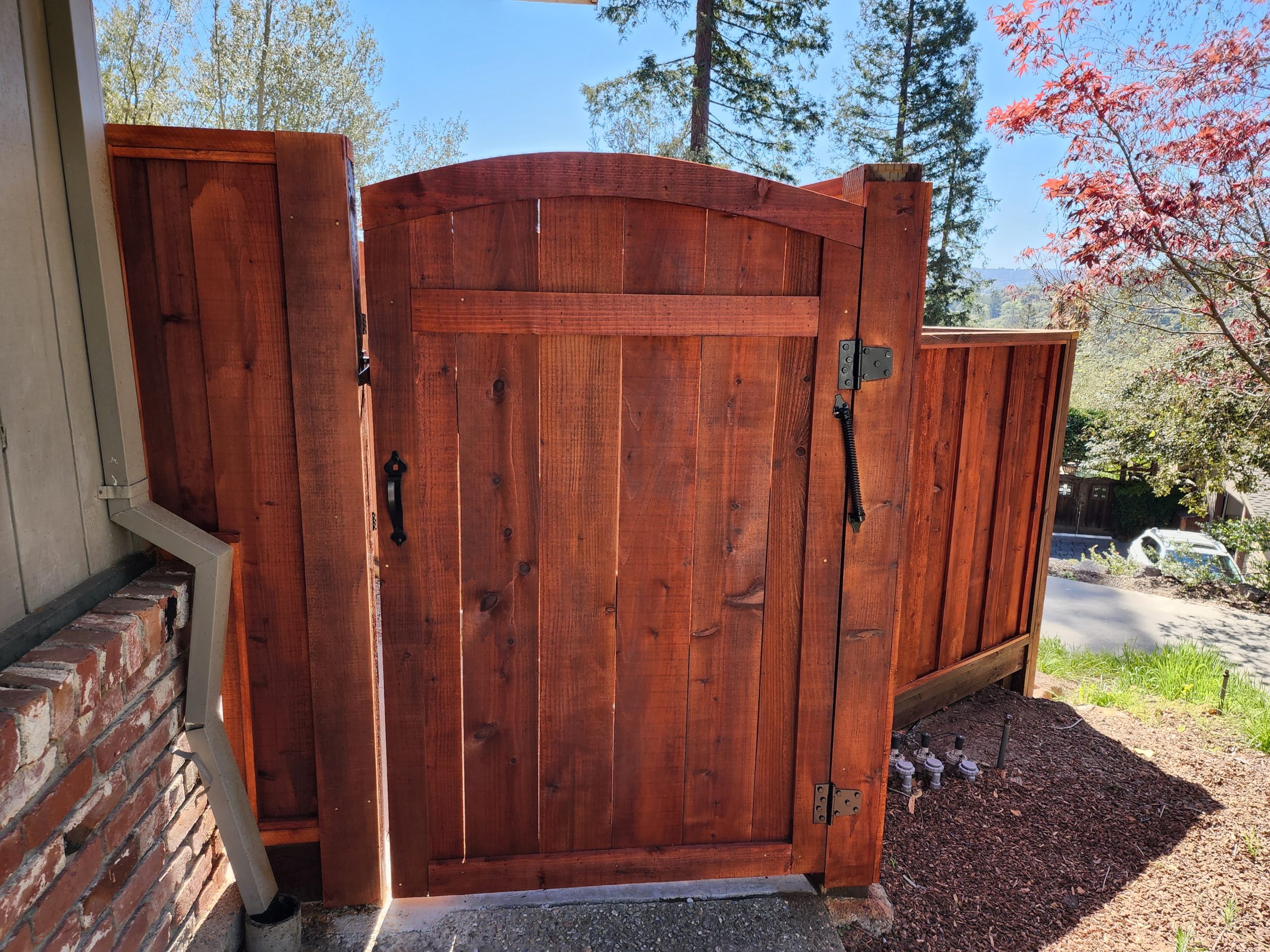 Custom Arched Gate With Trim